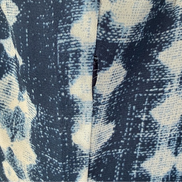 ModCloth Blue White Ikat Geometric Fit & Flare Dress Size S Retro Easter Boho - Picture 14 of 14